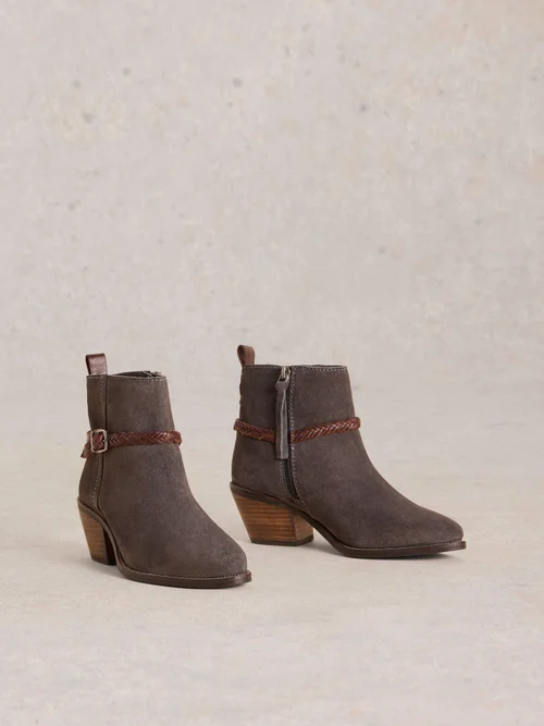 Bottes à lanières en daim Peony - Charc Grey - 37 Image 3