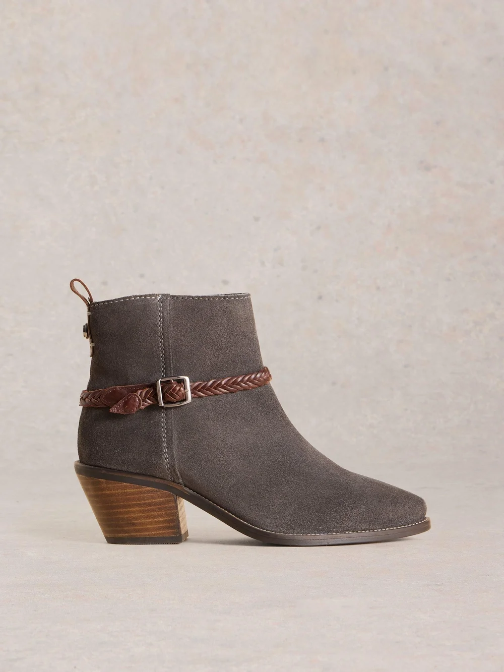 Bottes à lanières en daim Peony - Charc Grey - 37 Image 1