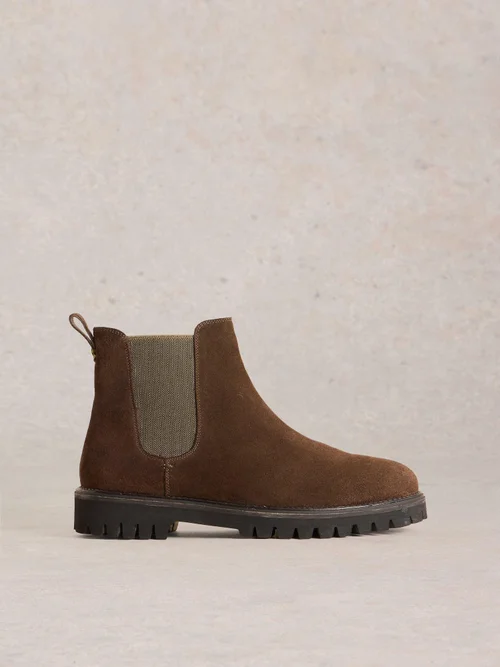 Bottes Chelsea en daim épais - Dk Brown - 46 Image 1