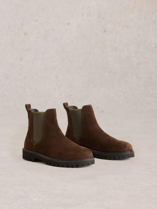 Bottes Chelsea en daim épais - Dk Brown - 46 Image 3