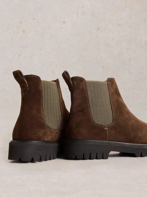 Bottes Chelsea en daim épais - Dk Brown - 45 Image 4