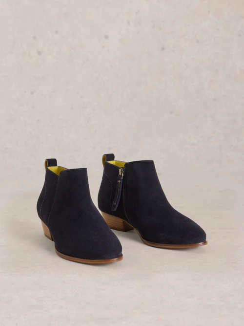 Bottines en daim à large coupe - Dark Navy - 41 Image 2