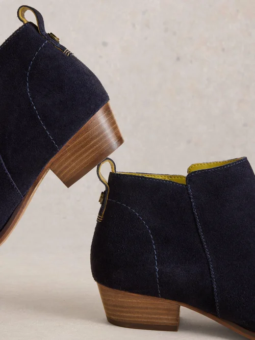 Bottines en daim à large coupe - Dark Navy - 41 Image 3