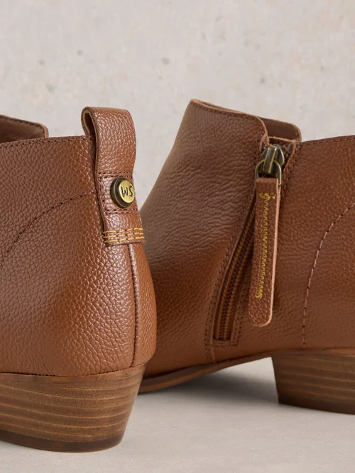 Bottines En Cuir À Large Coupe - Mid Tan - 41 Image 3