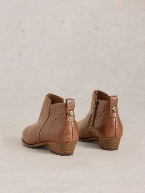 Bottines En Cuir À Large Coupe - Mid Tan - 40 Image 4