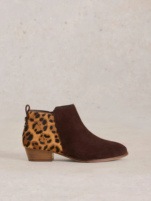 Bottines en daim à large coupe - Brown Mlt - 37 Image 1
