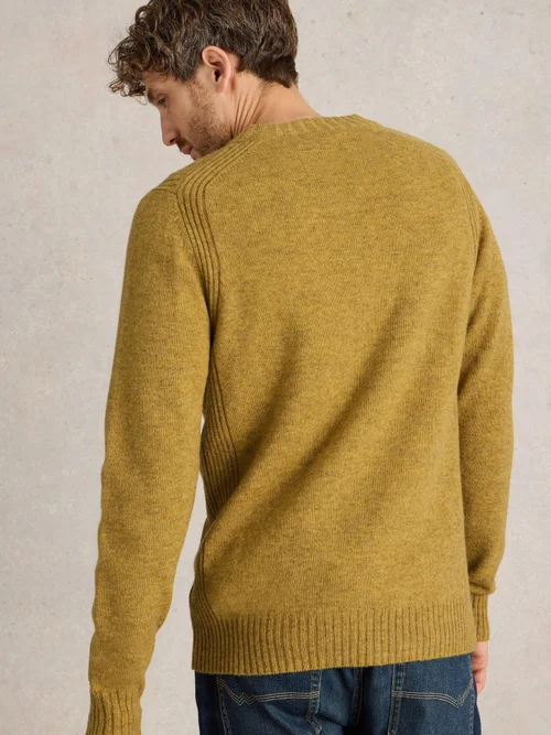 Henley en laine d'agneau - Dk Yellow - XXXL Image 4
