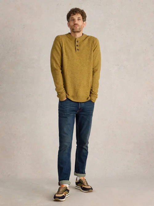 Henley en laine d'agneau - Dk Yellow - XXXL Image 2