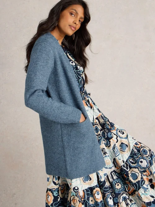 CARDIGAN LONG ERIN - Mid Blue - XL Image 3