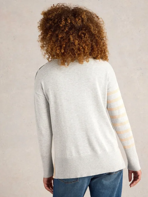 Pull À Rayures Olive Et Cœur - Nat Mlt - 52 Image 4