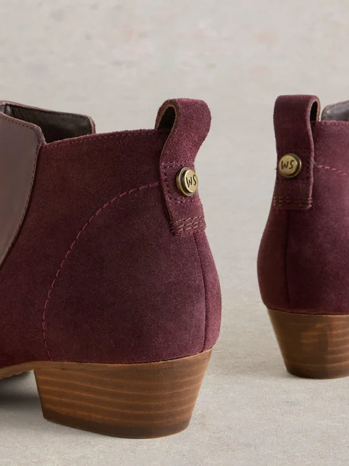 Bottines en cuir mélangé Willow - Dk Plum - 37.5 Image 3