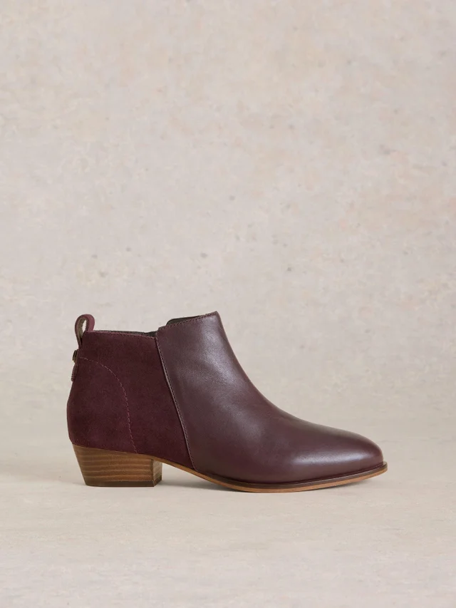 Bottines en cuir mélangé Willow