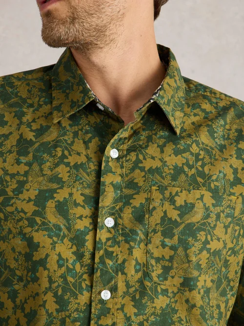 Chemise imprimée oiseaux Hawthorn - Green Mlt - M Image 3