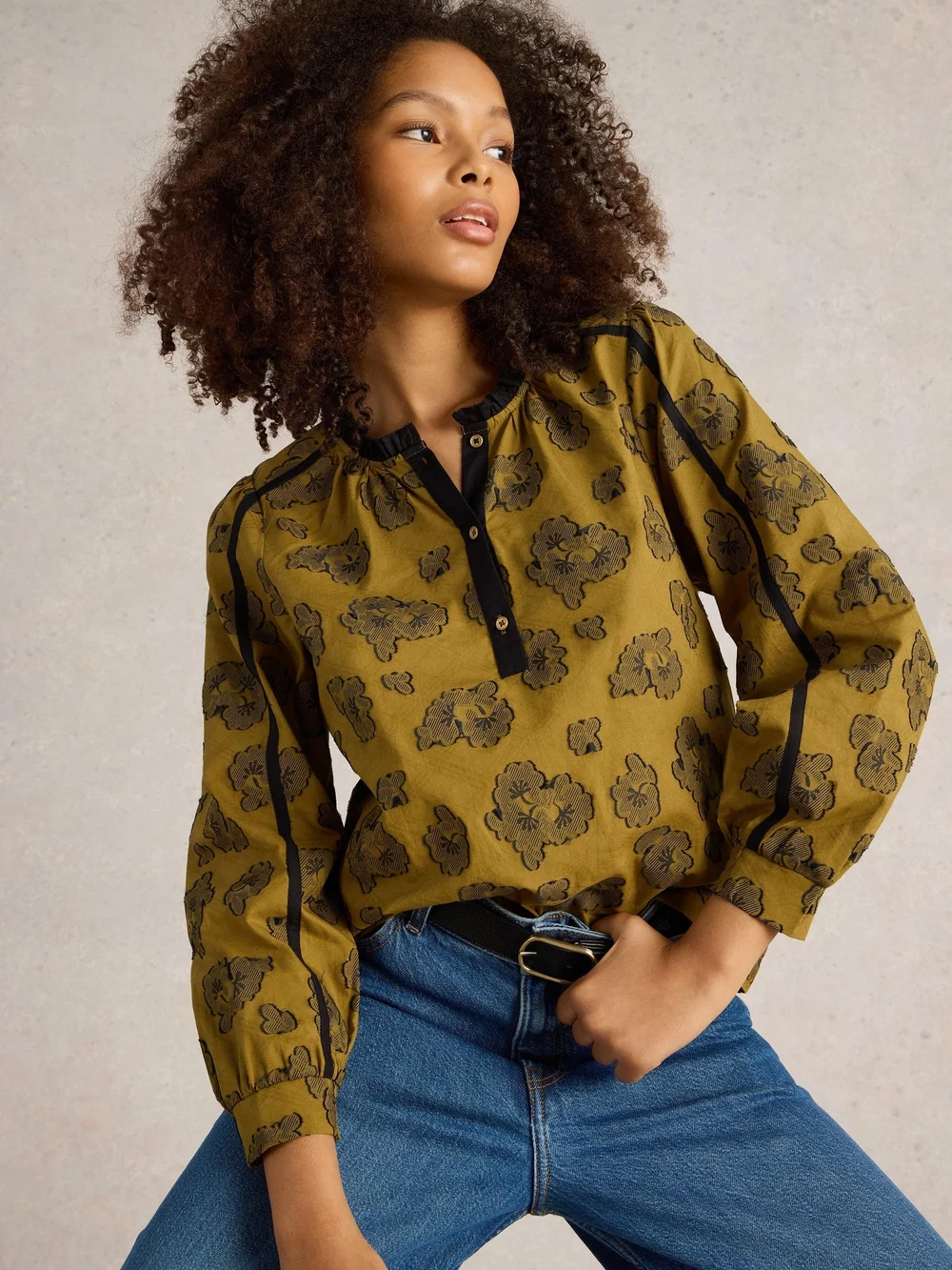 Haut Fawn Jacquard - Green Mlt - 36 Image 1