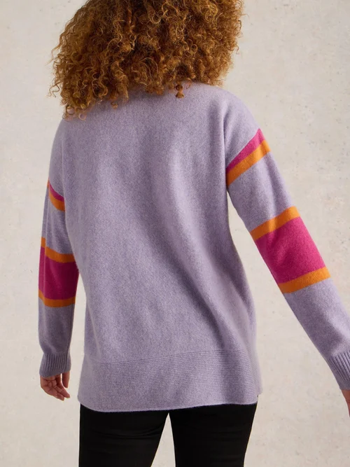 HOLLY HIGH NK STRP CASH JUMP - Purple Mlt - 52 Image 4