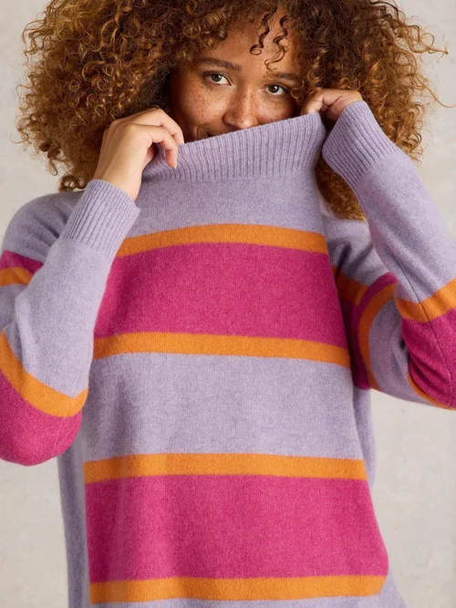 HOLLY HIGH NK STRP CASH JUMP - Purple Mlt - 52 Image 3