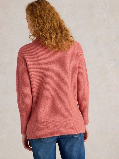 JOLI PULL À CÔTES - Dus Pink - 44/R Image 4