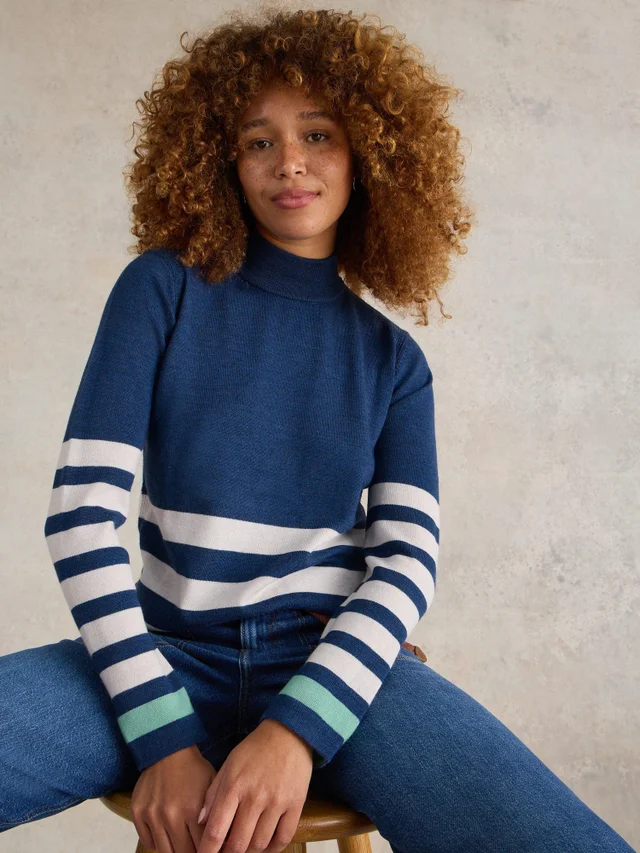 PULL EN LAINE MÉRINOS À COL ROLL