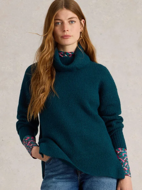 JOLI PULL À CÔTES - Mid Teal - 52 Image 3