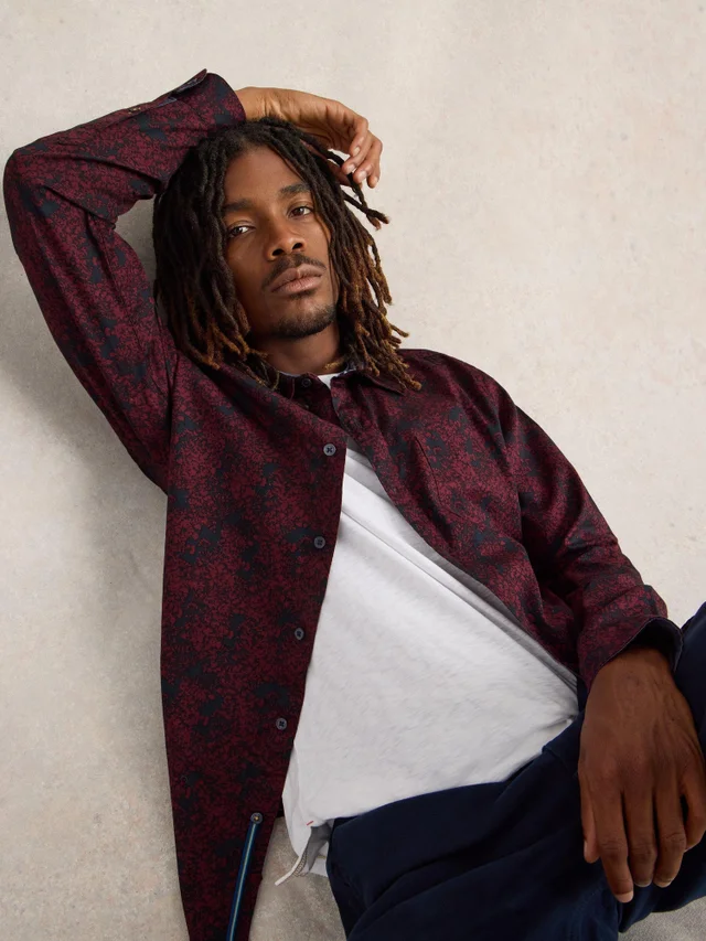 Chemise imprimée couronne florale