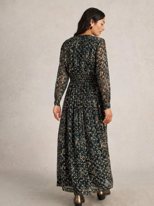 Robe longue Edie à pois métalliques - Blk Mlt - 48/R Image 4