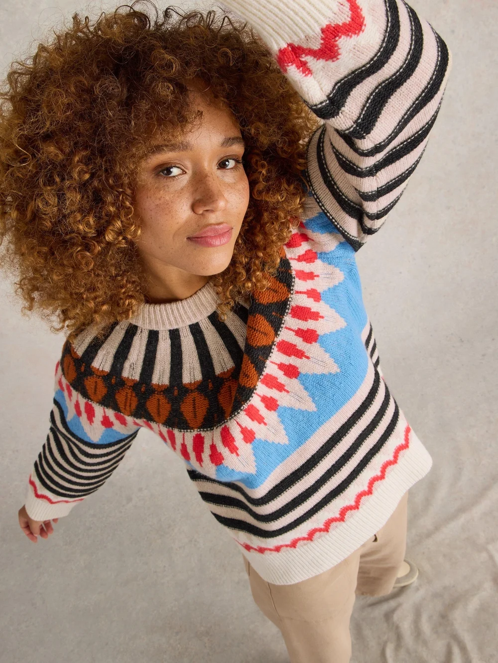 PULL ALLIE FAIRISLE - Nat Mlt - 52 Image 1