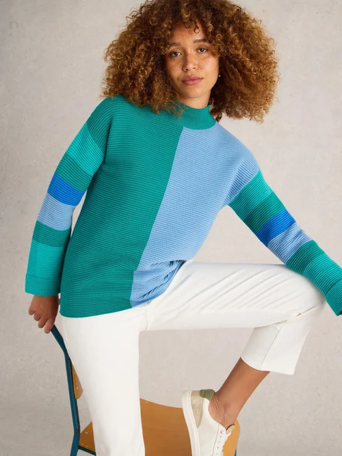 PULL À COL HAUT JANA - Teal Mlt - 52 Image 1
