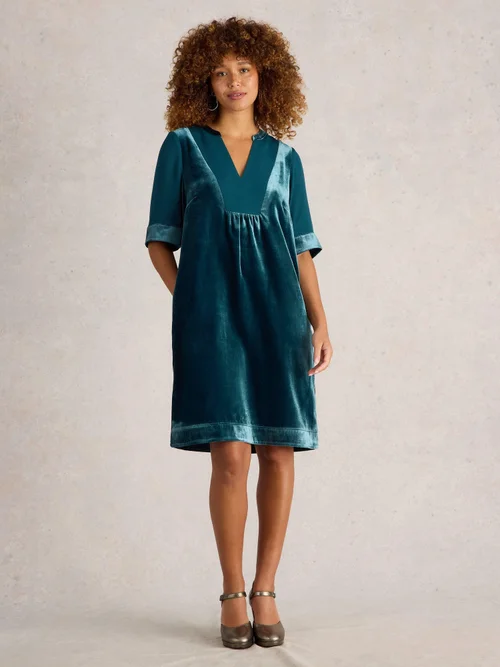 Robe en velours mélangé Ash - Dk Teal - 44/R Image 2