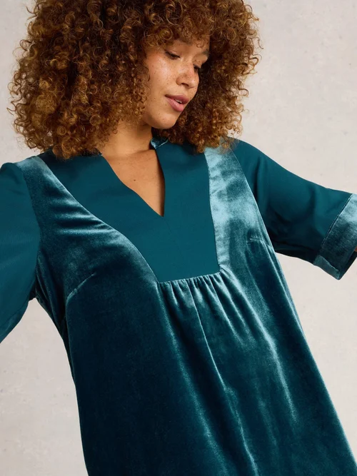 Robe en velours mélangé Ash - Dk Teal - 44/R Image 3