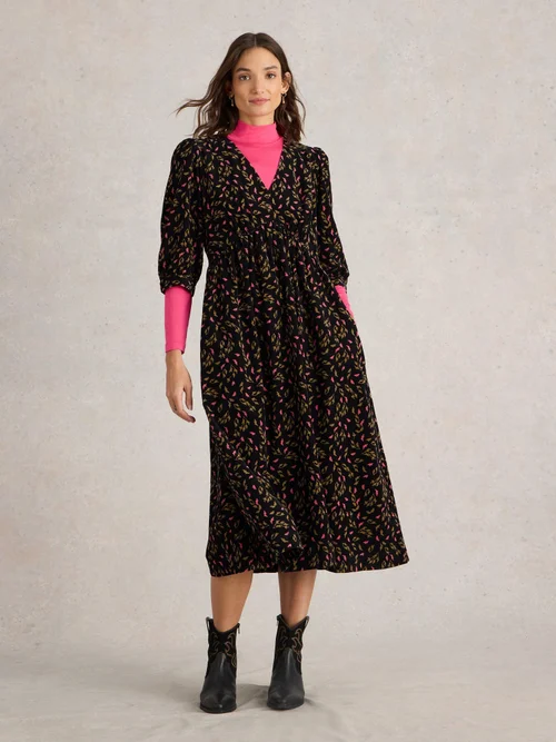 Robe en velours côtelé Lucy - Blk Pr - 52/R Image 2