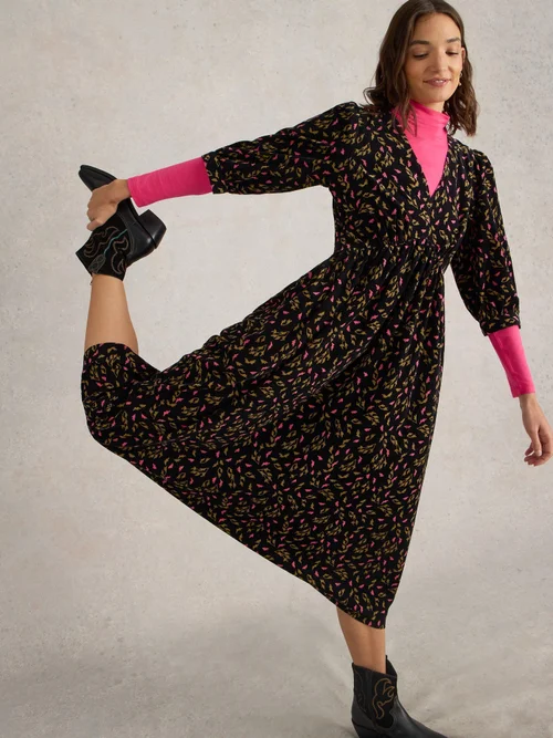 Robe en velours côtelé Lucy - Blk Pr - 52/R Image 1