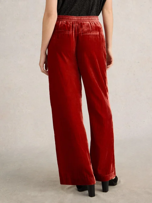 Pantalon large en velours Freda - Dk Orange - 42 Image 4
