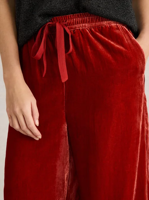 Pantalon large en velours Freda - Dk Orange - 42 Image 3