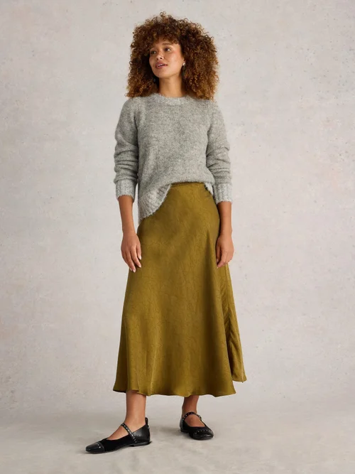 Jupe coupée en biais Darcy - Khaki Grn - 52/R Image 2