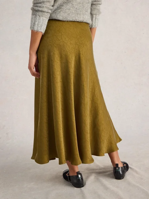 Jupe coupée en biais Darcy - Khaki Grn - 52/R Image 4