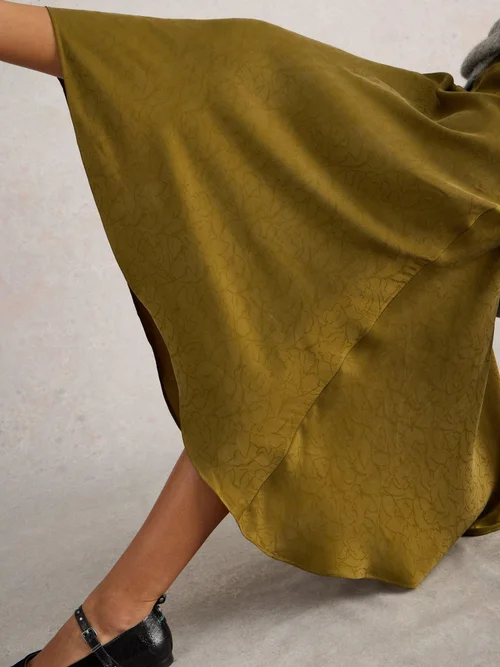 Jupe coupée en biais Darcy - Khaki Grn - 48/R Image 3