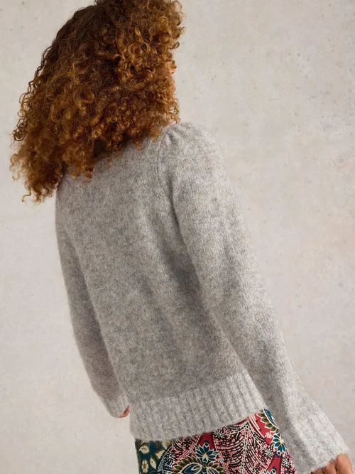 PAIGE PULL À MANCHES BOUFFANTES - Mid Grey - 50 Image 4