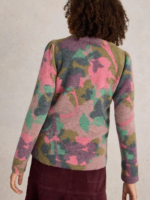 PULL IMPRIMÉ FLORAL JODIE - Green Mlt - 52 Image 4