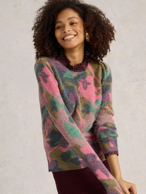 PULL IMPRIMÉ FLORAL JODIE - Green Mlt - 52 Image 3