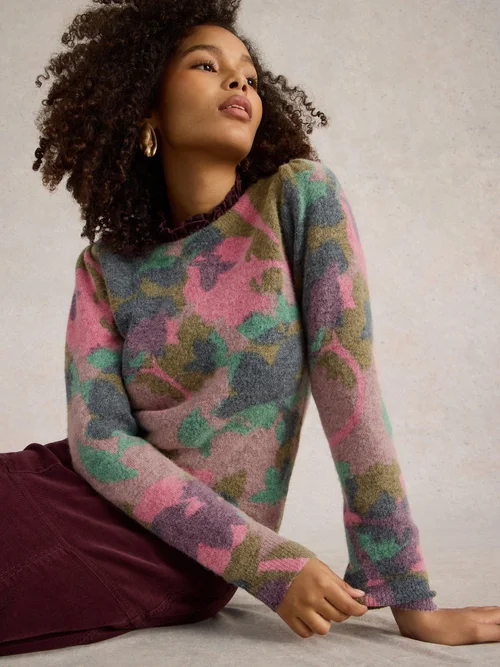 PULL IMPRIMÉ FLORAL JODIE - Green Mlt - 52 Image 1
