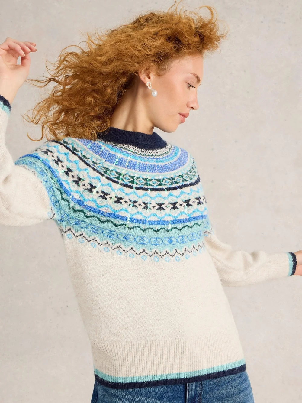 PULL FROSTED FAIRISLE - Nat Mlt - 52 Image 1