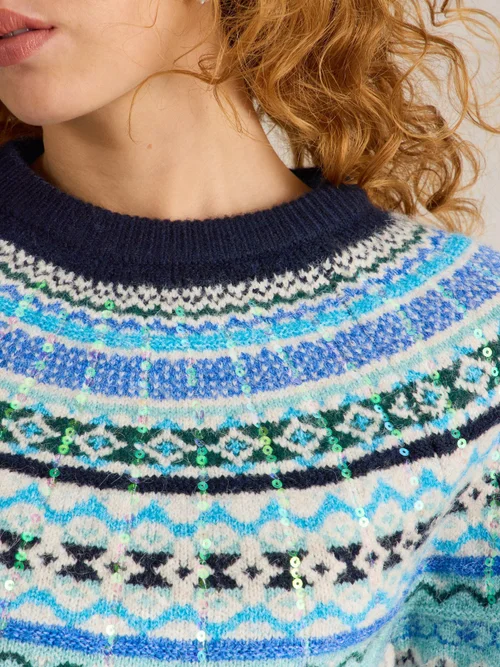 PULL FROSTED FAIRISLE - Nat Mlt - 52 Image 3