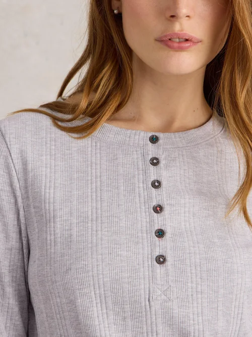 Haut en jersey côtelé Hailey - Grey Marl - XXXL Image 3