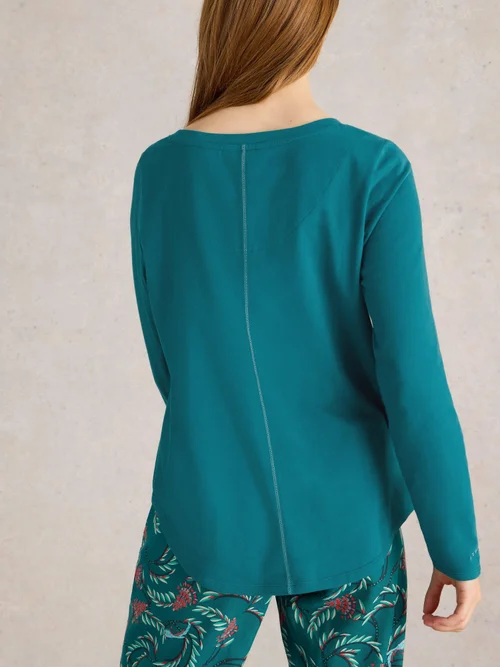 Haut pyjama en jersey Eva - Mid Teal - XXXL Image 4