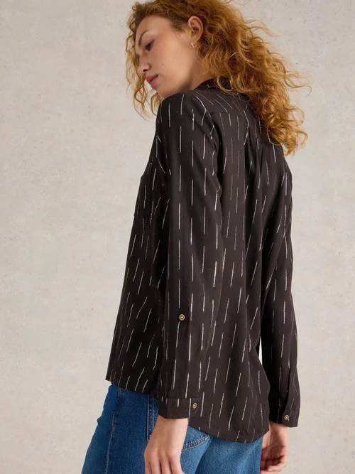 Chemise métallisée Sophie - Blk Mlt - 46 Image 4