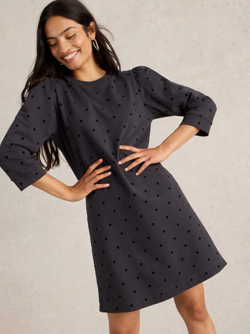 Robe en jersey floqué Amy - Grey Mlt - 52 Image 1