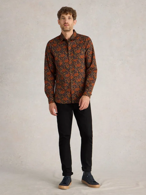 Chemise à imprimé floral en blocs - Brown Mlt - XXXL Image 2