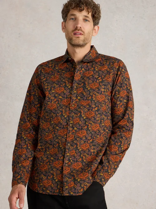 Chemise à imprimé floral en blocs - Brown Mlt - XXXL Image 3
