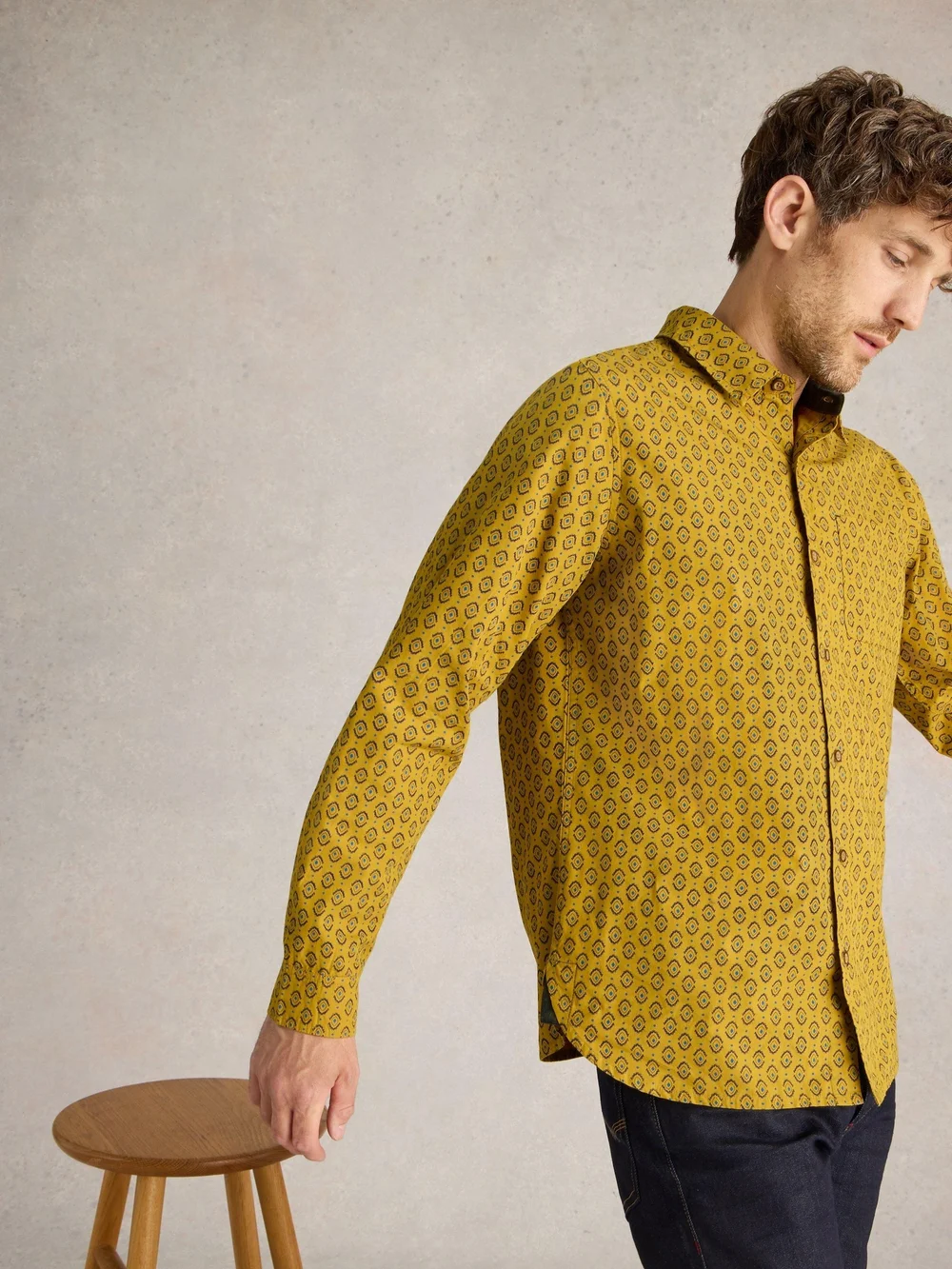 Chemise imprimée carreaux - Yellow Mlt - S Image 1
