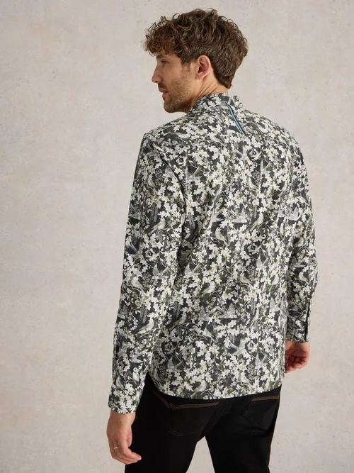 Chemise imprimée oiseaux Hawthorn - Blk Mlt - XS Image 4